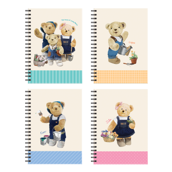 สมุดบันทึกริมลวด Master Art & Teddy ขนาด B5 80 แผ่น 