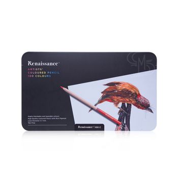 สีไม้ Renaissance เกรดอาร์สติส 100 สี กล่องเหล็ก
