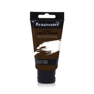 สีอะคริลิค Renaissance 75 มล. เบอร์ 520 Burnt Sienn 