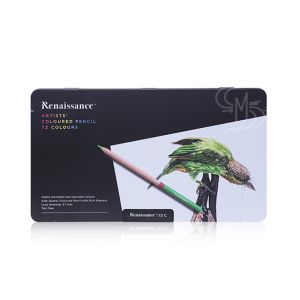 สีไม้ Renaissance เกรดอาร์สติส 72 สี กล่องเหล็ก