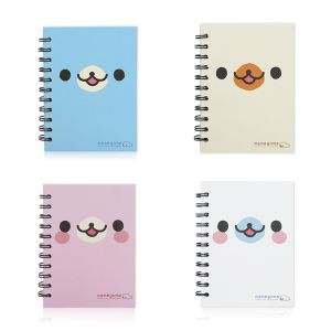สมุดริมลวด ตราช้าง รุ่น WSX-103 ลายมาเมะโกมะ ขนาด A6 70 แกรม 100 แผ่น (คละสี)