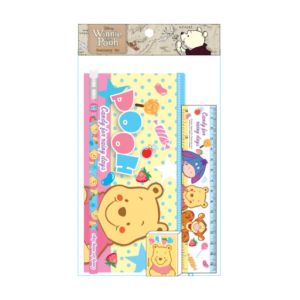 ชุดเซ็ทเครื่องเขียน Pooh - 039 (กระเป๋าดินสอ, ดินสอไม้x1, ยางลบดินสอ, ไม้บรรทัด15cm)